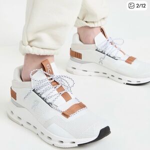 On Running Cream and Copper Sneakers